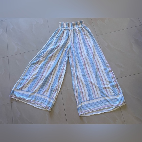 Summer Striped Ocean Drive Summer Wide Leg Pants Quite Harbor Venice Womens L - Picture 12 of 13